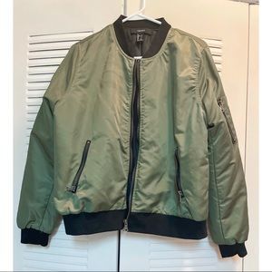 Forever 21 Army Green Bomber Jacket